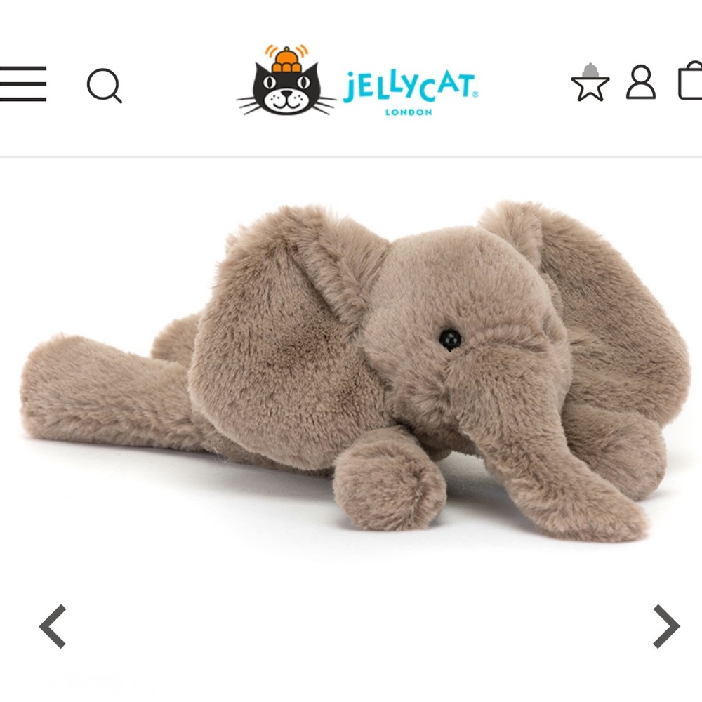 Jellycat Smudge Elephant JELLYCAT TINY Smudge elephant JELLYCAT Elephant - Picture 2 of 6